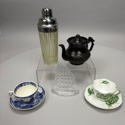Five English, Irish And American Porcelain, Stoneware And Glass Articles, Early 19th And 20th Century