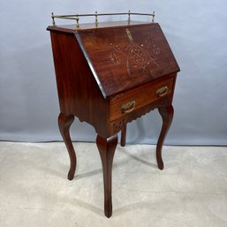 American Stained Birch Ladies Fall-Front Desk, 19th Century