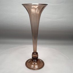 Mid-Century Modern Pale Amethyst Glass Trumpet Vase