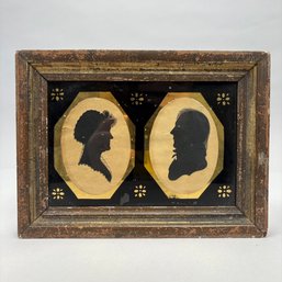 Pair Of Hollow-Cut Silhouettes Depicting A Man And A Woman, Early 19th Century