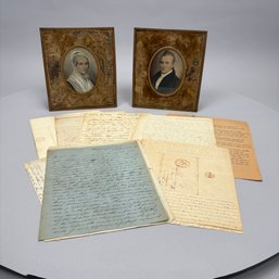 Letters To William Peacock, Chautauqua County, New York And A Pair Of Printed Portraits