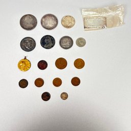 Group Of Foreign And United States Coins