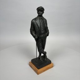Cast And Patinated-Metal Figure Of A Male Golfer