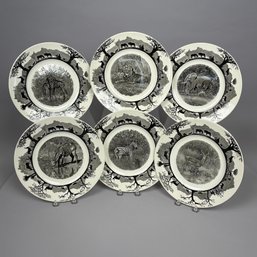 Set Of Six Wedgwood 'Kruger National Park' Plates, 20th Century