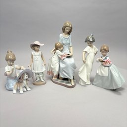 Five Lladro & Nao By Lladro Porcelain Figures, Each Housed In The Original Box