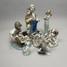 Seven Lladro Porcelain Figures, Each Housed In The Original Box