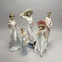 Five Lladro Porcelain Figures, Each Housed In The Original Box