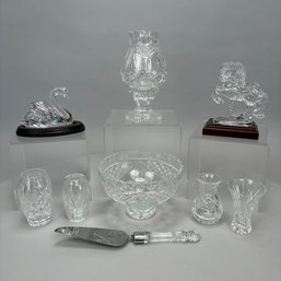 Nine Waterford Crystal Decorative Articles