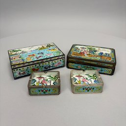 Two Chinese Enamel Boxes