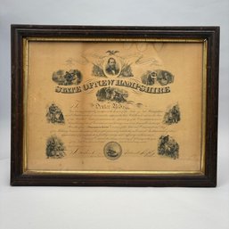 Commendation From The State Of New Hampshire For Dexter B. Fogg, 1867
