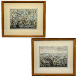 Jan Luyken - 'Spanish Military Fleet' And 'Plan Of The Bay And The City Of Cadiz'