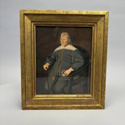 Portrait Of A Dutch Seated Gentleman - Watercolor