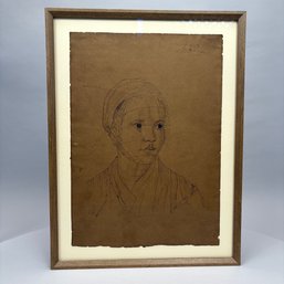After Leonardo Da Vinci - Drawing Of A Young Girl