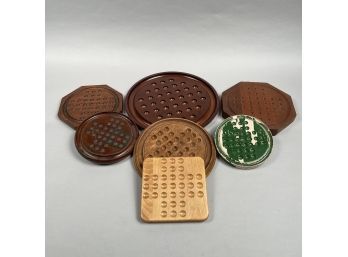 Eight Stained And Painted Wood Marble Boards, Twentieth Century