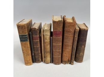 Eleven Leather, Cloth And Board-Bound Books Pertaining To Education, Nineteenth Century