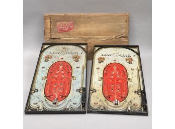 Two American Lithographed Metal No. G-145 'Shootin-High' Bagatelle Pinball Games