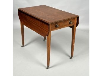 George III Satinwood-Inlaid Mahogany Pembroke Table, Early Nineteenth Century
