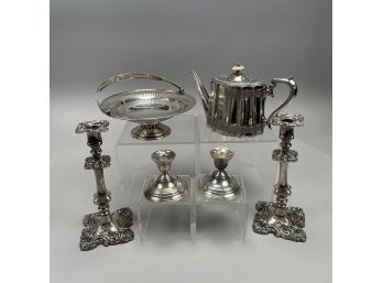 Pair Of George IV Sheffield Plate Candelsticks, Blagden, Hodgson & Co, Nursery Street, Sheffield, Circa 1821