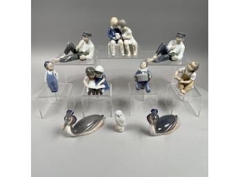 Ten Royal Copenhagen And Bing & Grondahl Figures And Figural Groups, Twentieth Century
