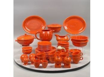 Fiestaware 'Red' Part Dinner Service (Including Kitchen Kraft), Homer Laughlin China Co.,Mid-Twentieth Century