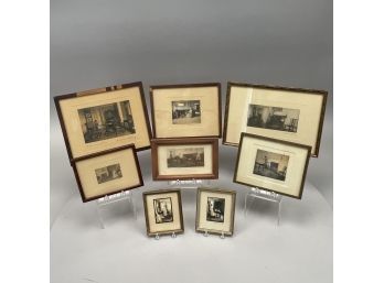 Wallace Nutting (American 1861-41). Eight Hand-Tinted Platinotype Pictures, 1900-41