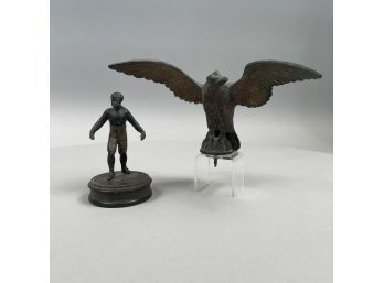 Patinated-Metal Figure Of African American And Boxing Interest, Late Nineteenth-Early Twentieth Century