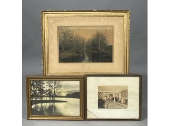 Fred Thompson (American 1844-1906). 'The Duet.' Hand-Tinted Photograph, 1910-20