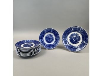 'Nonpareil,' Burgess & Leigh/ Middleport Pottery, 1889-1919: Group Of Staffordshire Ironstone Flow Blue Wares