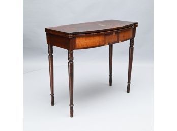 New Hampshire Federal Grain-Painted And Tiger Maple Card Table