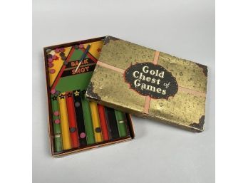 American Lithographed Metal 'Gold Chest Of Games,' Lindstrom Tool & Toy Co., Bridgeport, Connecticut