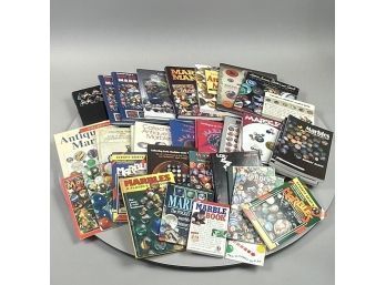 Large Group Of Reference Books Pertaining To Marbles, From Antique To Modern
