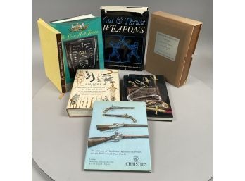 Six Books And One Auction Catalog Pertaining To Firearms, Arms And Armour, Twentieth Century