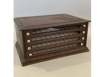American Walnut Spool Cabinet, Late Nineteenth Century