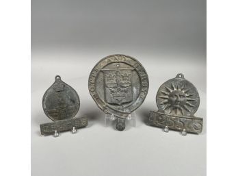 Three English Cast-Lead Fire Marks