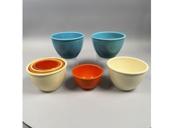 Eight Fiestaware (Including Kitchen Kraft) Mixing Bowls, Homer Laughlin China Company, Mid-Twentieth Century