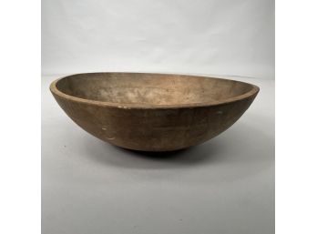 Large Turned Maple Bowl, NIneteenth Century