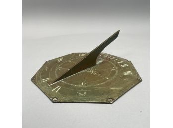 Brass Cast And Engraved Garden Sundial, Early Twentieth Century