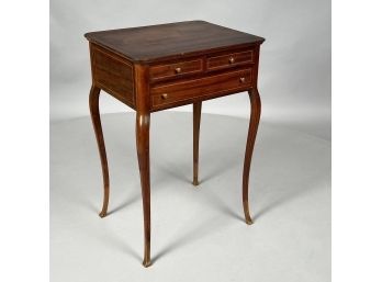 Louis XV Style Inlaid Mahogany Table En Chiffonier