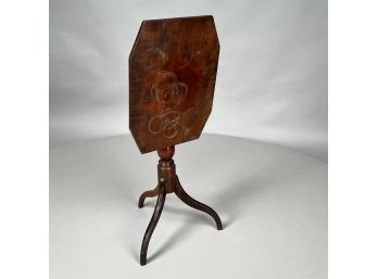 New England Federal Cherry Tilt-Top Candlestand, Circa 1800