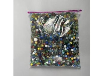 Large Group Of Marbles, Comprising Cat's Eyes And Clearies