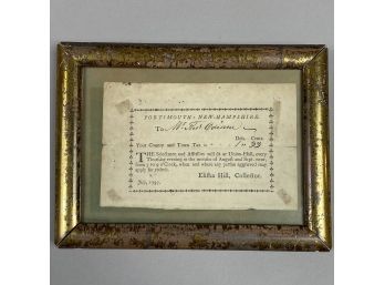 Portsmouth, New Hampshire County And Town Tax Document To Thomas Odiorne, July 1797