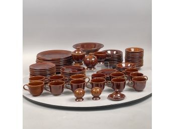 Fiestaware 'Amberstone' (Genuine Sheffield) Part Dinner Service, Homer Laughlin China Company, After 1967