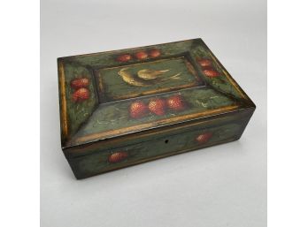 Peter Ompir (1904-1979). Painted Wood Document Box, Mid-Twentieth Century