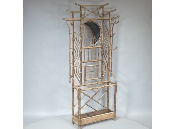 Aesthetic Movement Chinoiserie Bamboo Hall Tree, Late Nineteenth Century