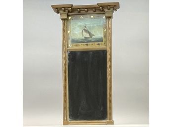 Federal Giltwood And Eglomise Mirror, Early Nineteenth Century