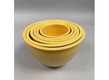 Fiestaware Set Of Six 'Yellow' Mixing Bowls, Homer Laughlin China Co., Mid-Twentieth Century