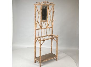 Aesthetic Movement Bamboo Hall Tree, Late Nineteenth Century