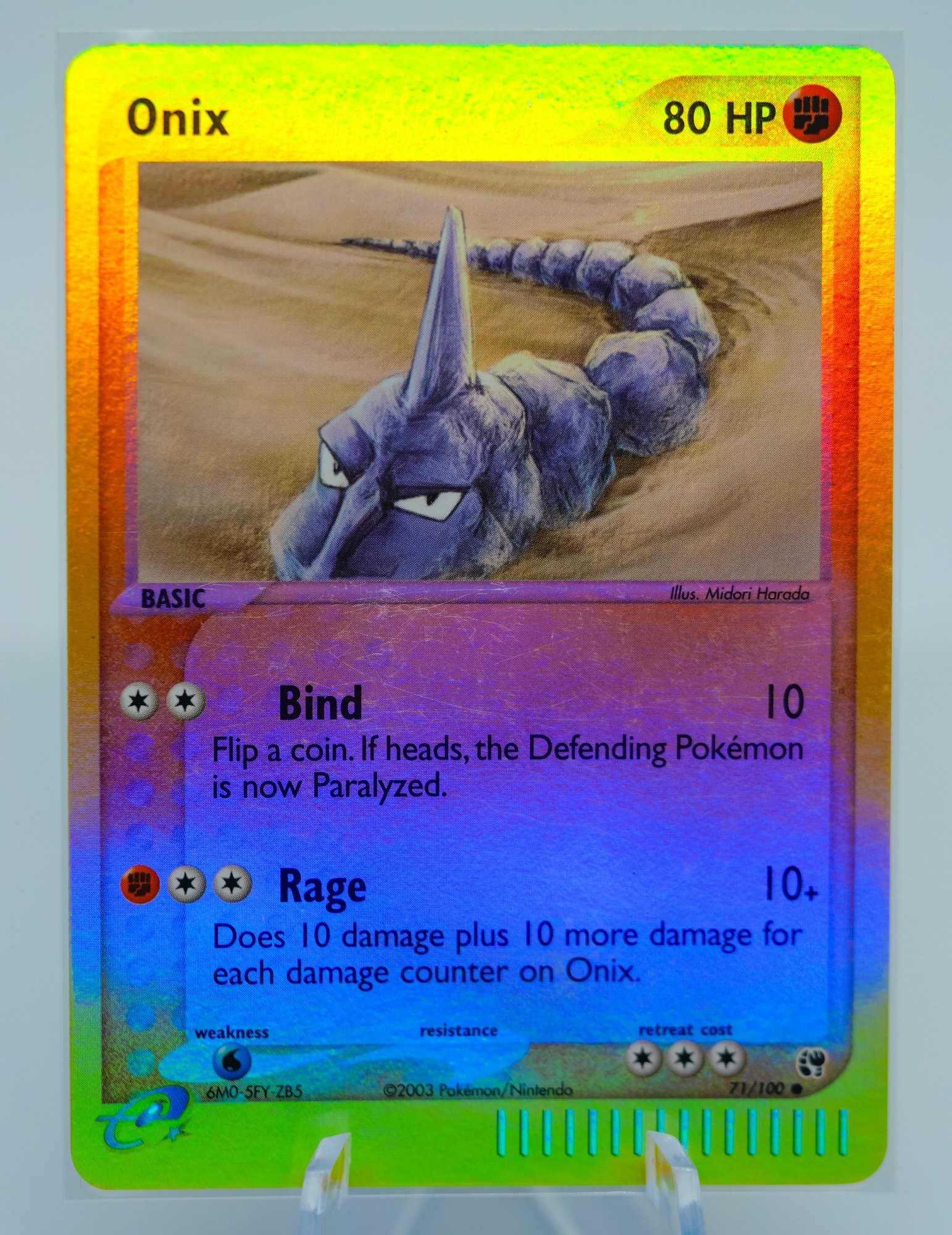 ONIX SANDSTORM SET Reverse Holographic E-reader Pokemon Card!!! #16351 |  Auctionninja.com