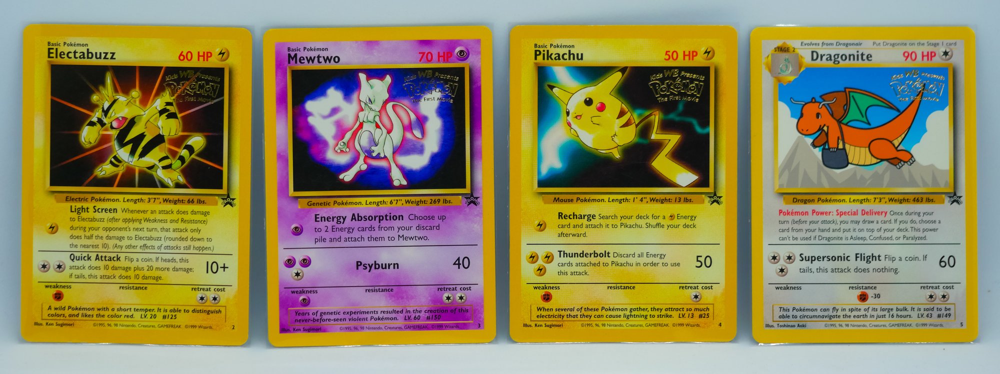 FULL SET OF 4 POKEMON THE FIRST MOVIE WoTC Black Star Promo Cards!!! #8873 | Auctionninja.com FULL SET OF 4 POKEMON THE FIRST MOVIE WoTC Black Star Promo Cards!!! #8873 | Auctionninja.com