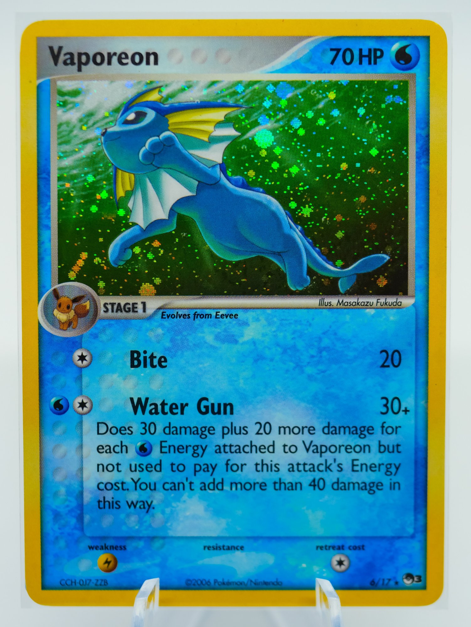 WOW! VAPOREON POP Series 3 Promo Holographic Pokemon Card!!! #11363 |  Auctionninja.com